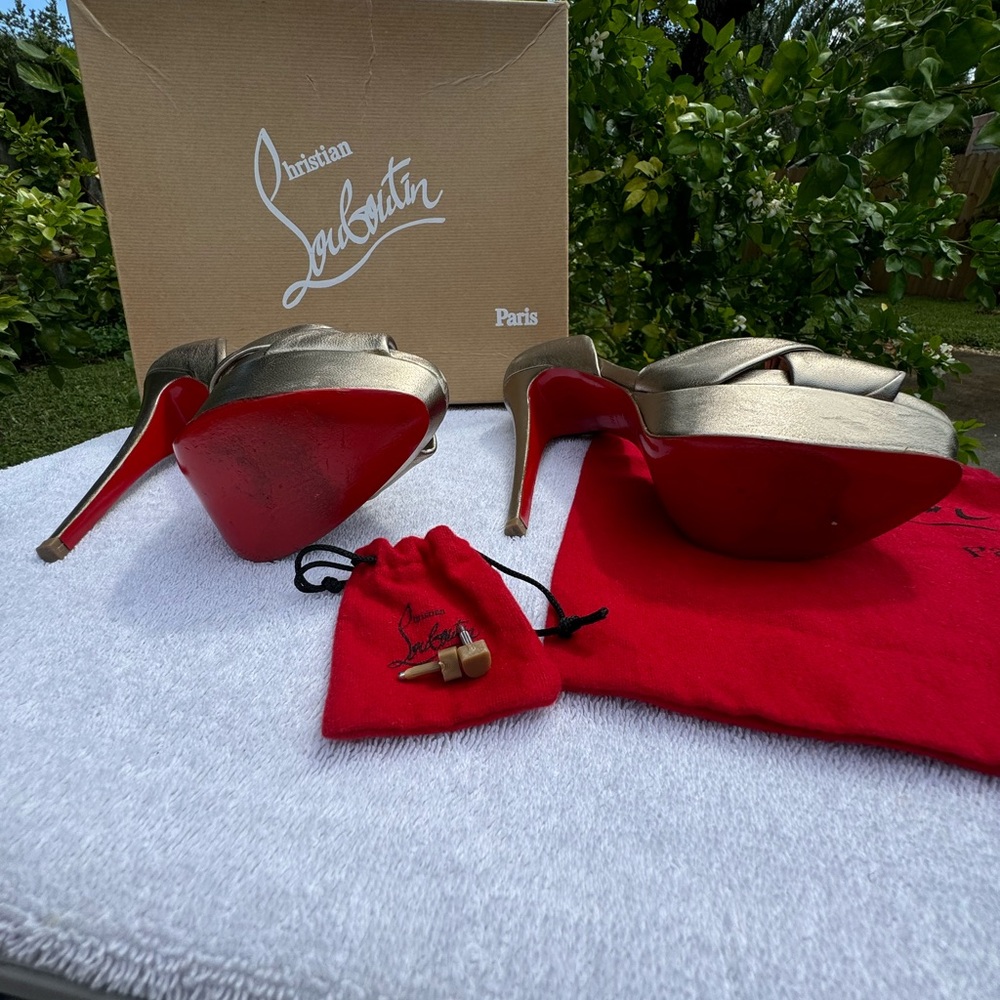 Christian Louboutin Gold Heel
